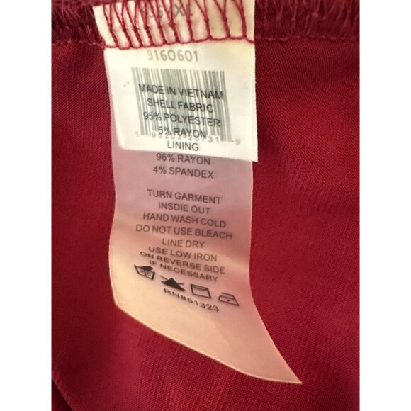 Vince Camuto Asymmetric Cutout Top, Long Sleeve Sparkle Red Women's Size XL - Picture 9 of 9